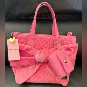 Juicy Couture Pink Quilted Tote with Bow
